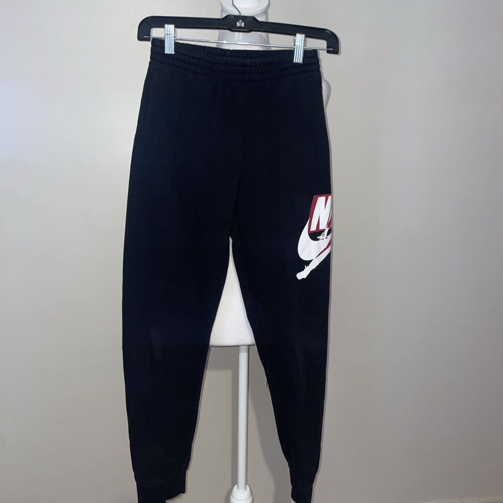 Nike Air Jordan Jumpman Fleece Jogger Sweatpants Boys L 12-13Y Black